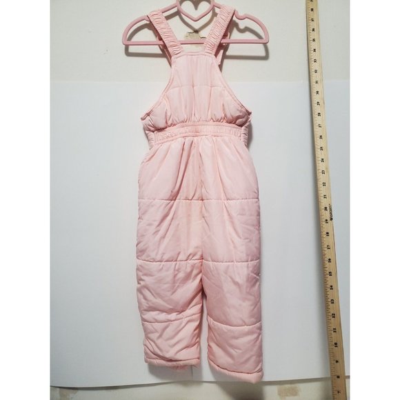 Jessica Simpson Snow Pant Play Bib -  Coral Pink 2T Adjustable - Picture 2 of 16